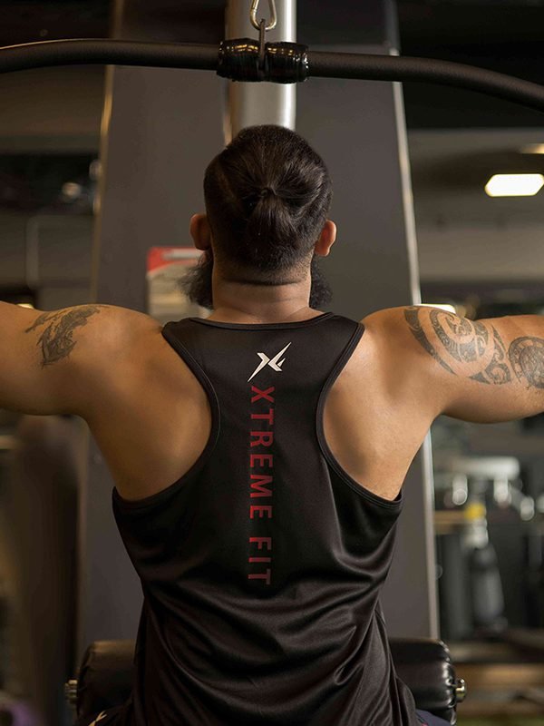 XF- Black Training Sando with Printed Logo